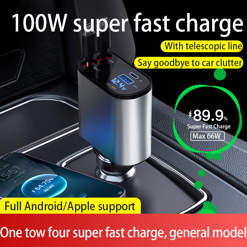 Retractable Multi-device Car Power Adapter