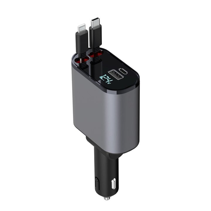 Retractable Multi-device Car Power Adapter